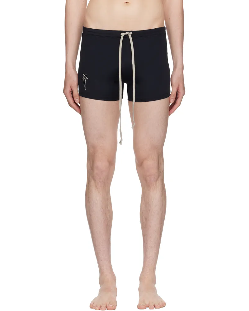 Rick Owens Black Champion Edition Jersey Swim Shorts 09