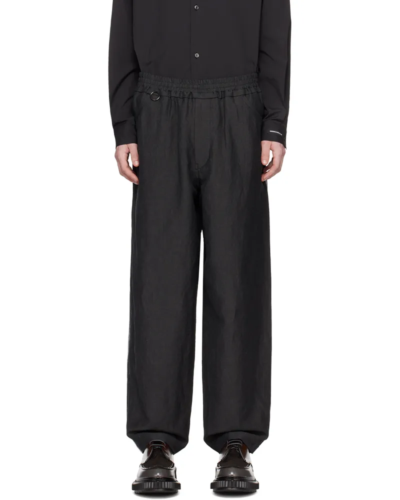 Undercover Black O-Ring Trousers Charcoal