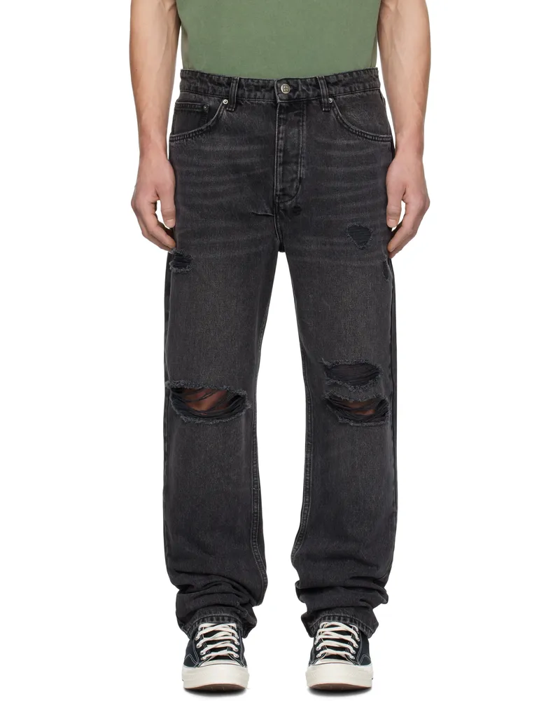 ksubi Black Anti K Blakk Rokk Trashed Jeans Black