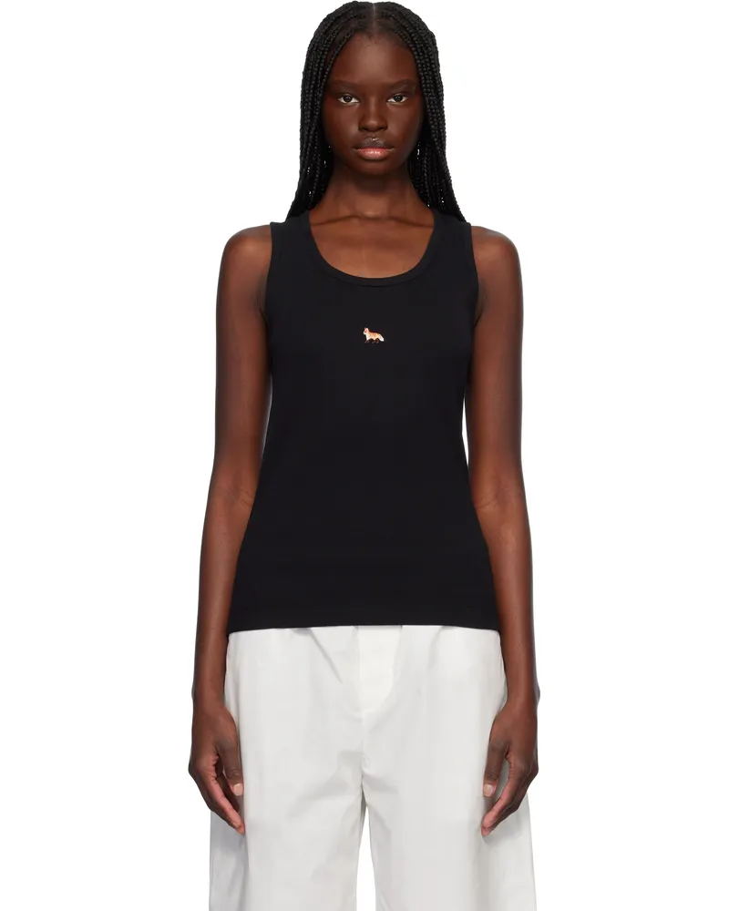 Kitsuné Black Baby Fox Ribbed Tank Top P199