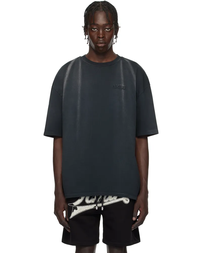 Amiri Black Vintage 'Amiri' Oversized T-shirt Black