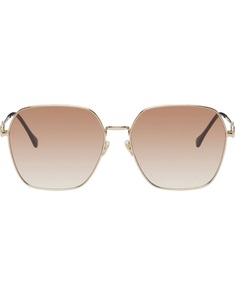 Gucci Gold Horsebit Sunglasses 003