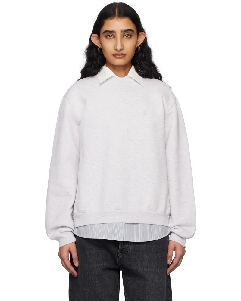 Acne Studios Gray Crew Neck Fleece Sweatshirt 92h