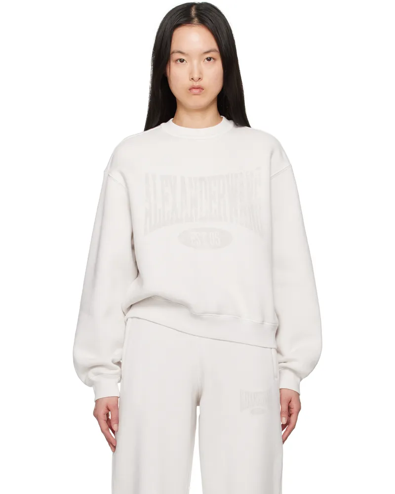 Alexander Wang Off-White Distressed Logo Sweatshirt Dirty
