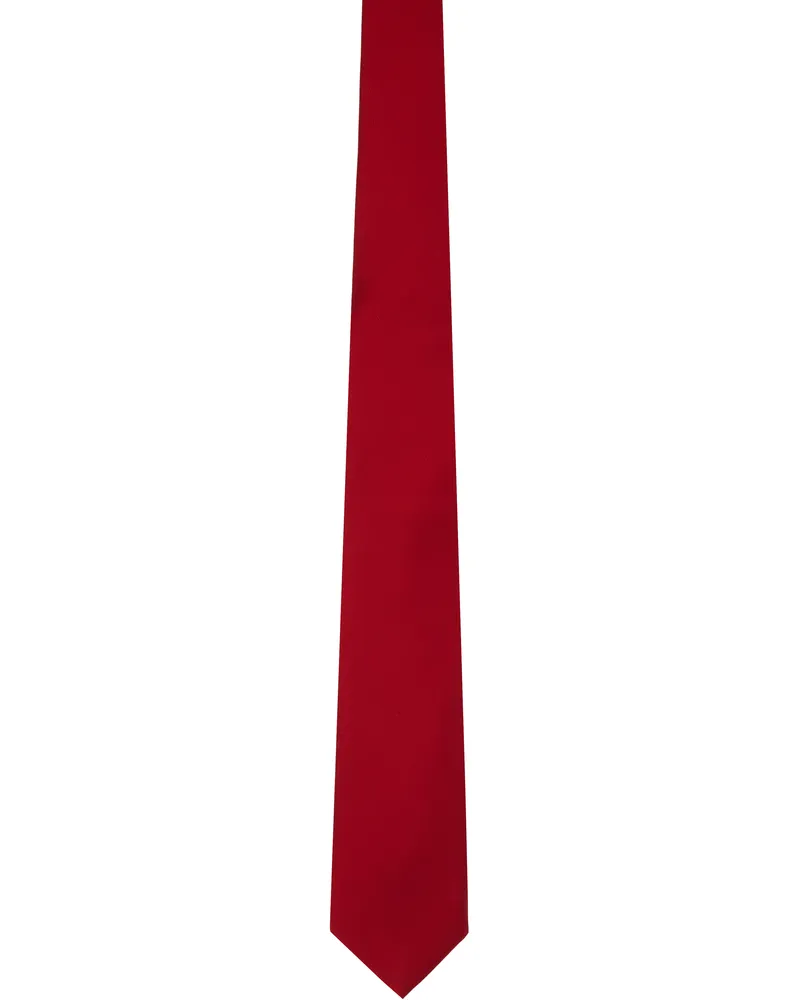 Ernest W. Baker Red Satin Tie Red