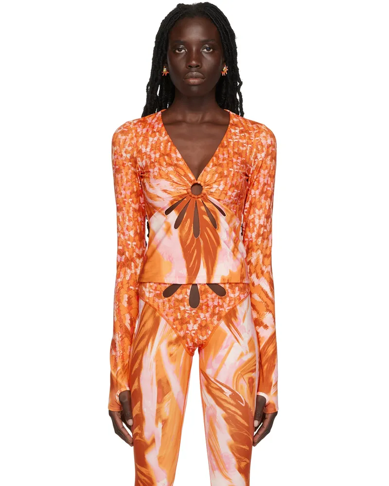 Collina Strada SSENSE Exclusive Orange Top Orange