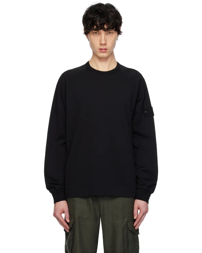 Stone Island Black Garment-Dyed Sweatshirt V0029