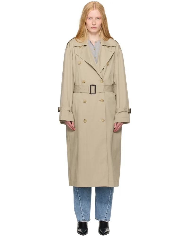 Totême Khaki Crisp Summer Trench Coat Clay