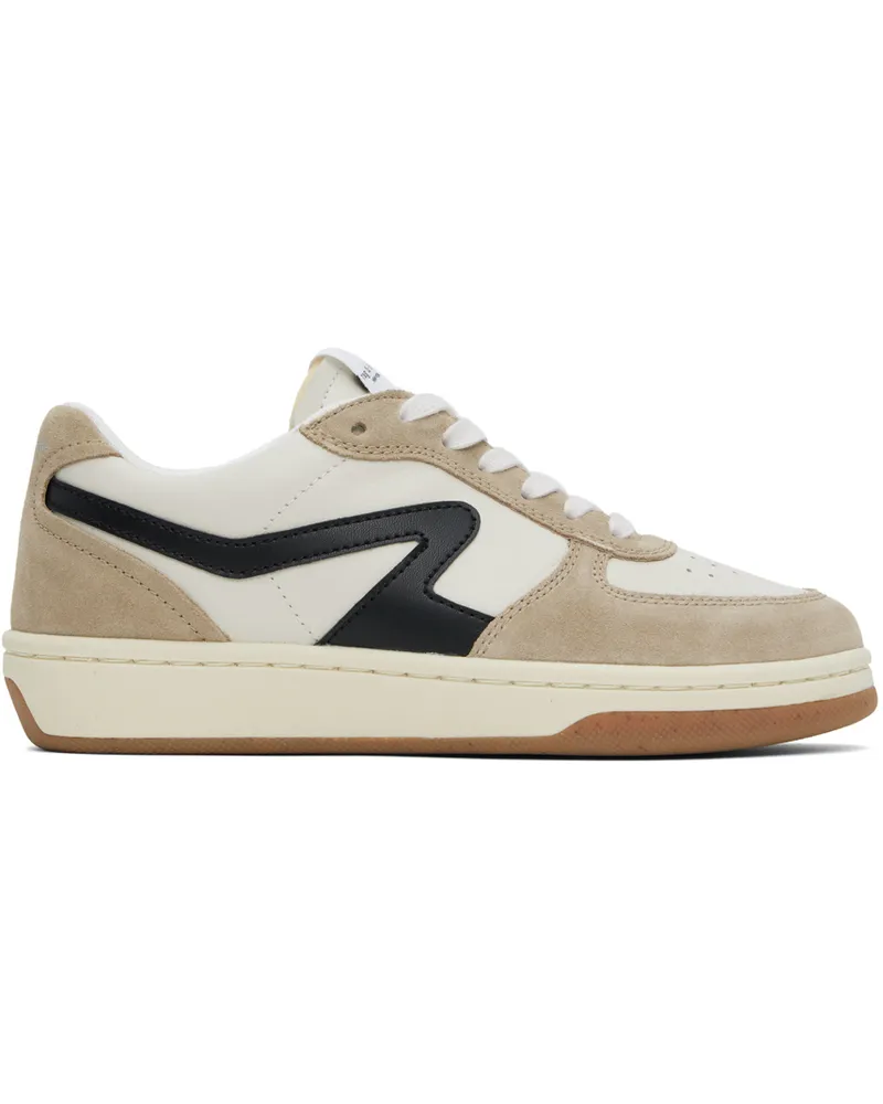 Rag & Bone Taupe & Off-White Retro Court Sneakers Dove