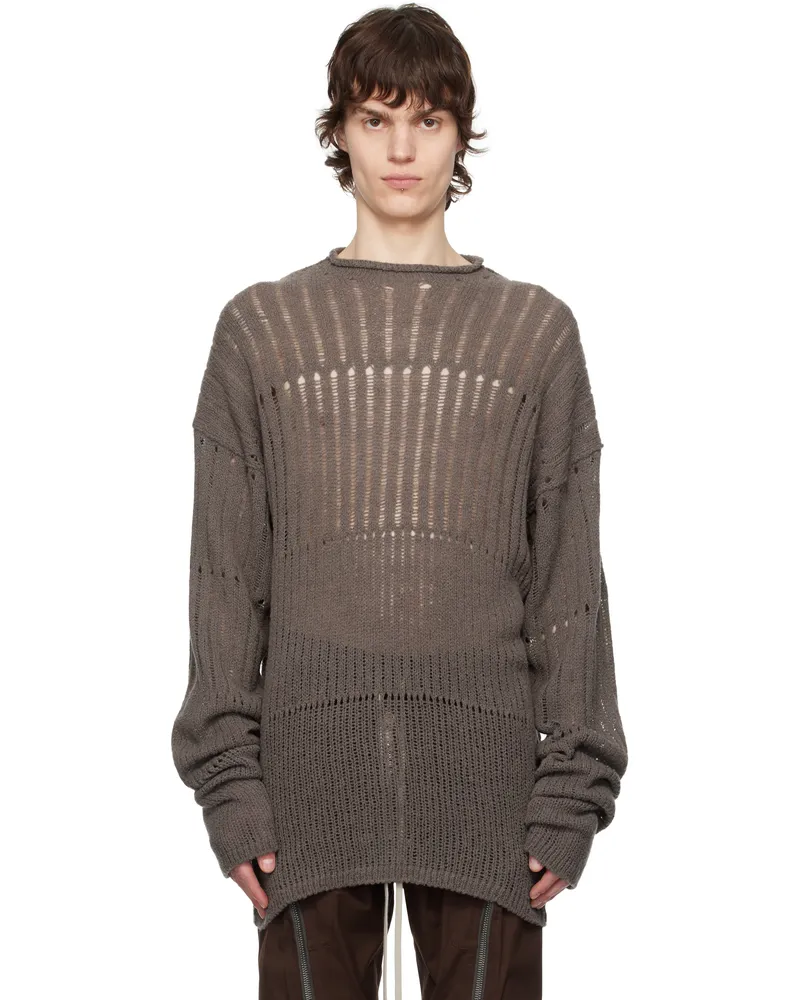 Rick Owens Gray Hollywood Oversized Pull Sweater 34