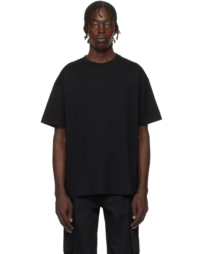 Givenchy Black 'GIVENCHY' T-shirt 001-black