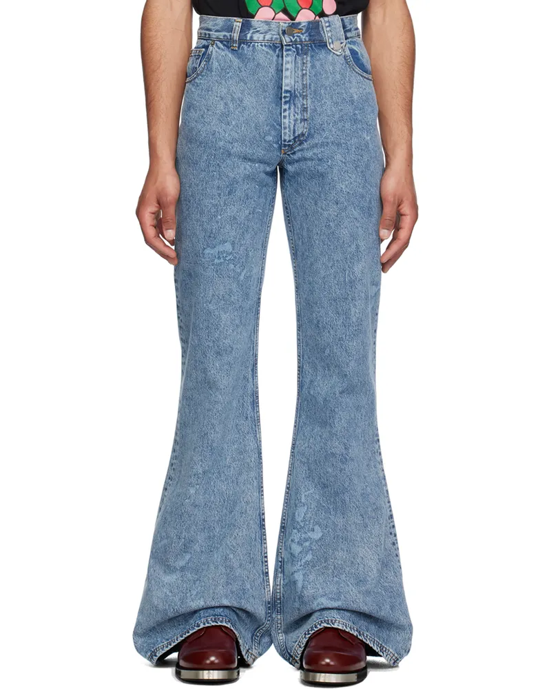 Egonlab Blue Wide Jeans Blue