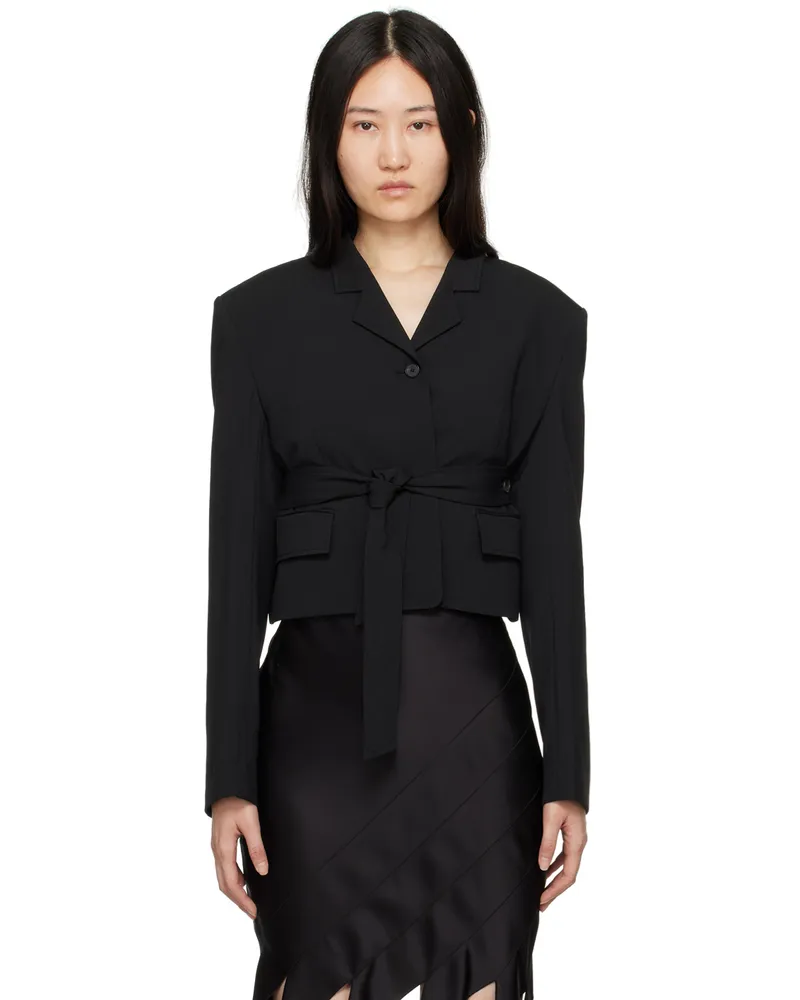 RECTO Black Cropped Blazer Black