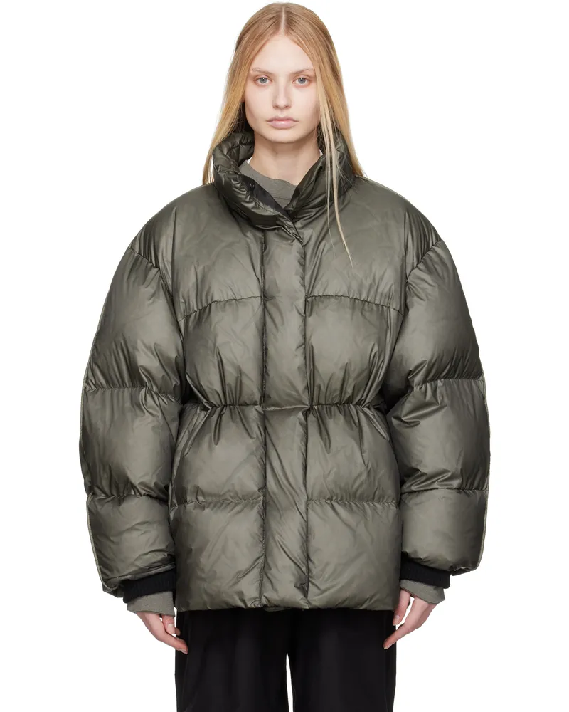 Acne Studios Green Quilted Down Jacket Aax
