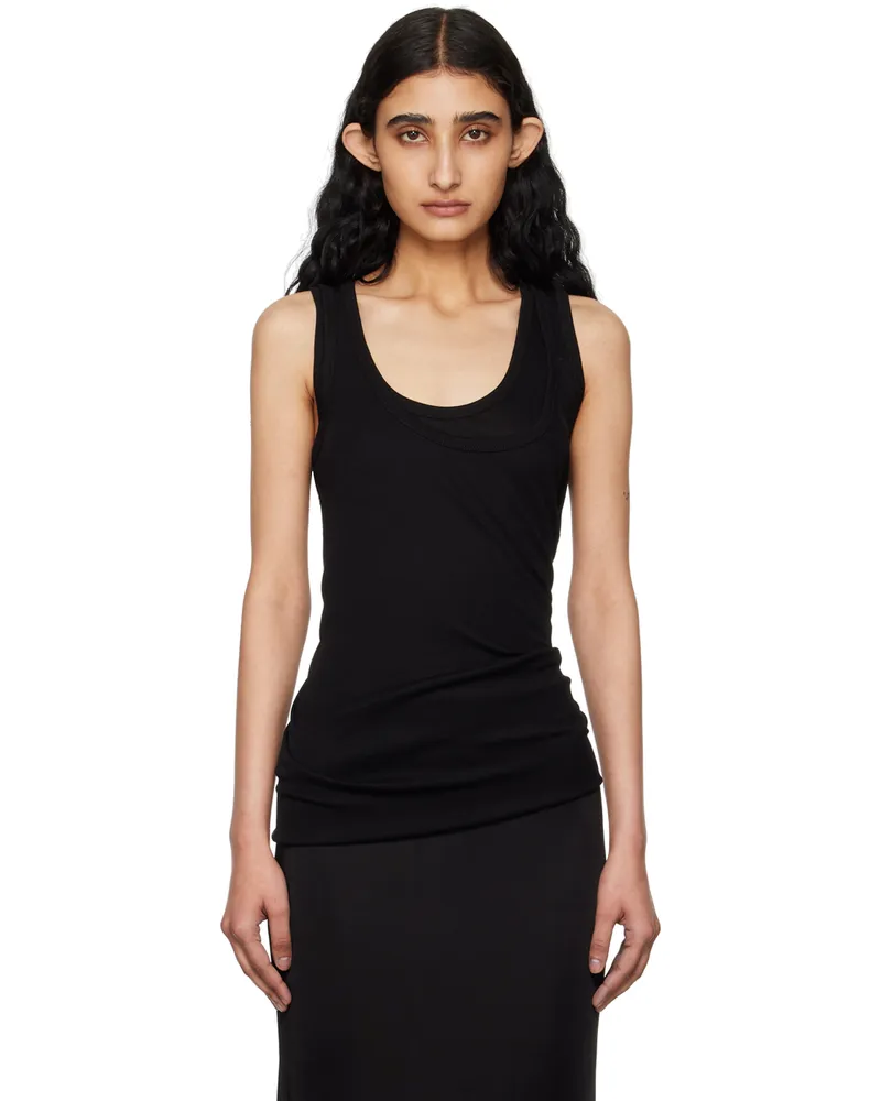 Helmut Lang Black Convertible Tank Top Black