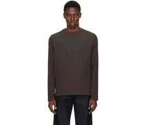 Brown Boxed Long Sleeve T-Shirt