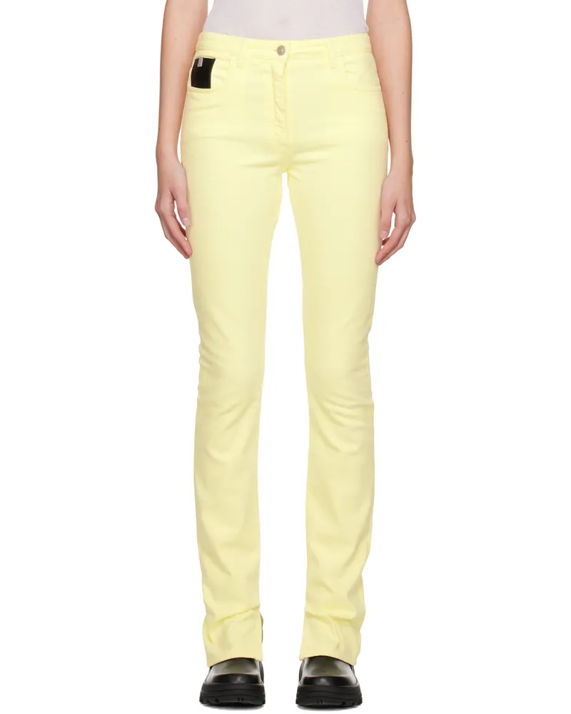 1017 ALYX 9SM Yellow Spliced Jeans Ylw0042