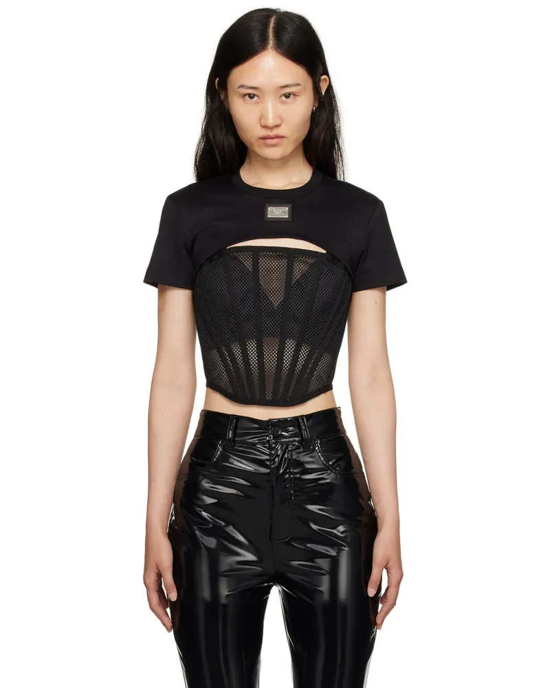 Dolce & Gabbana Black Cutout T-Shirt N0000