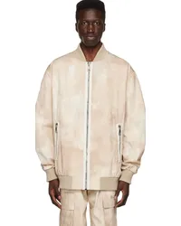 Balmain Beige Insulated Bomber Jacket Gcc