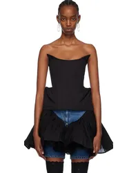 pushBUTTON Black Puff Detail Camisole Black