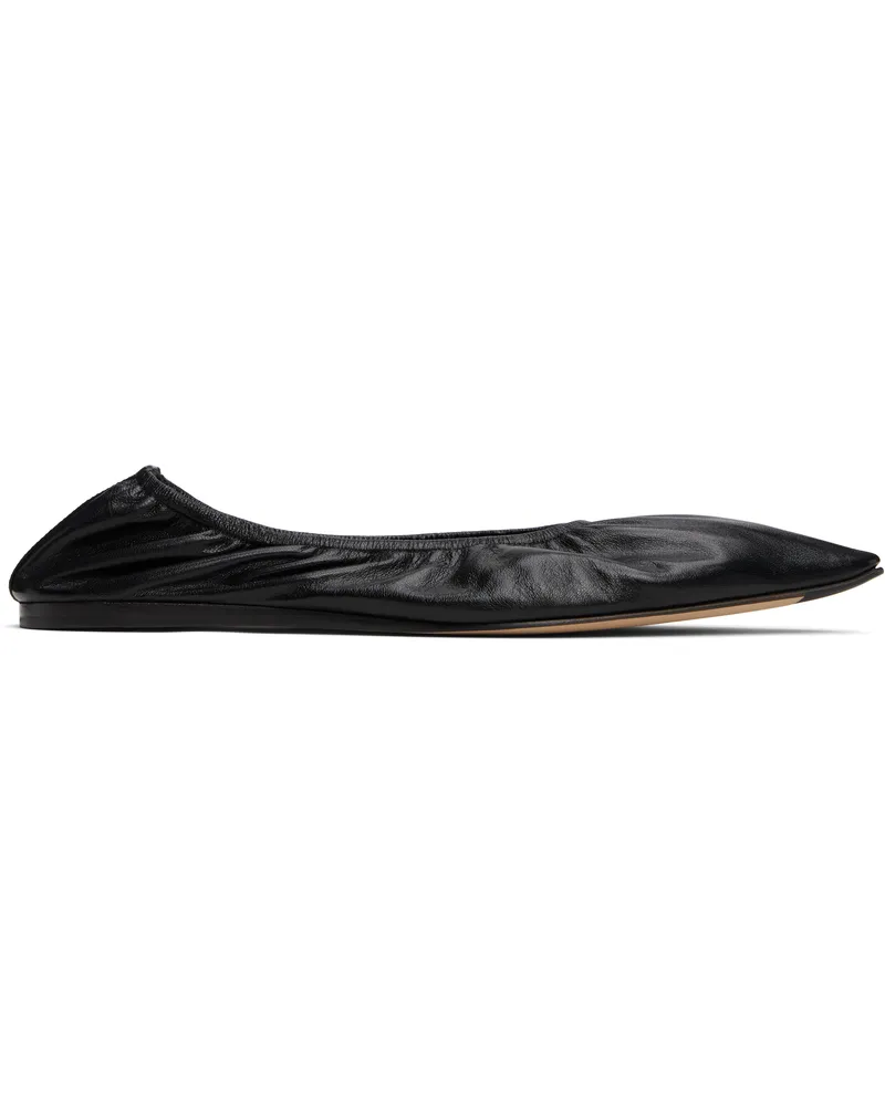 The Row Black Liisa Ballerina Flats Blk