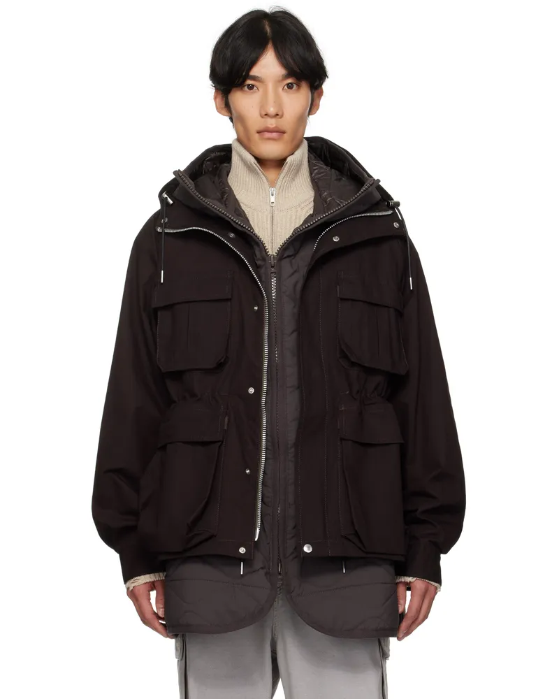Sacai Burgundy Rip Stop Jacket 601