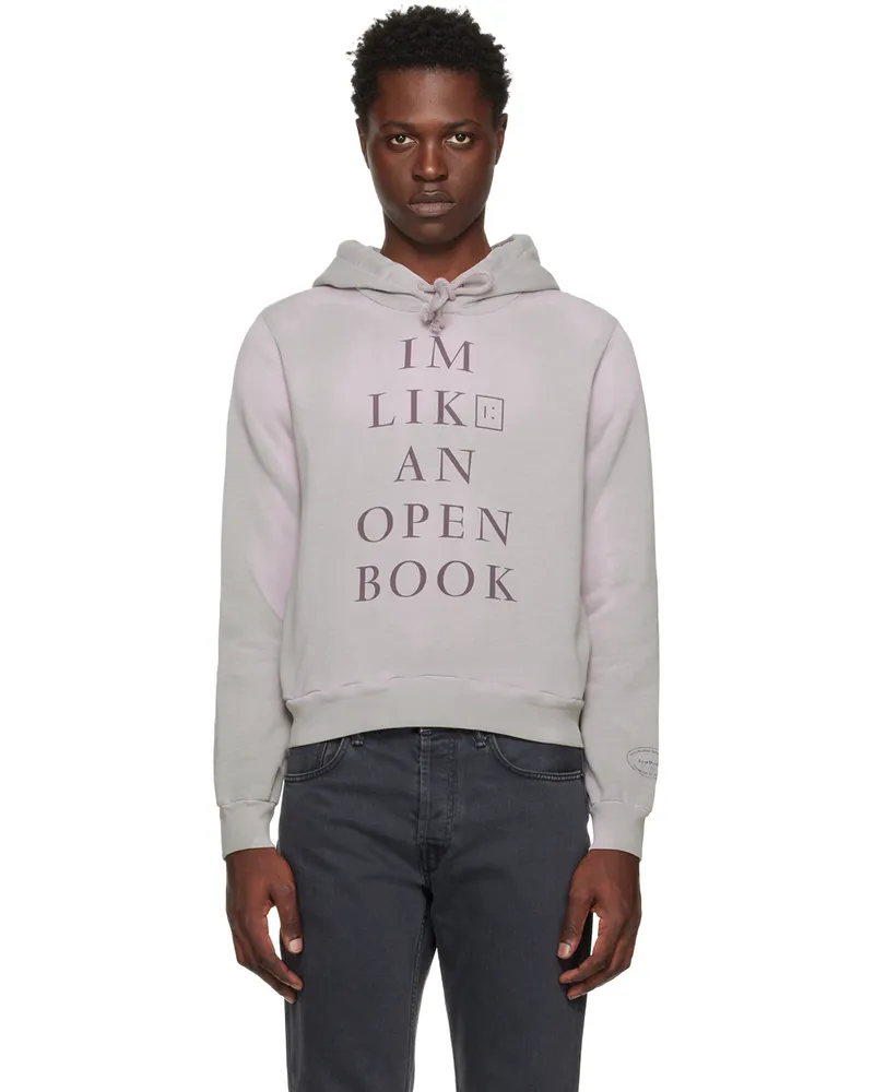 Acne Studios Gray 'I'm Like An Open Book' Hoodie Ai3