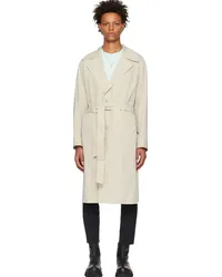 SOLID HOMME Beige Single-Breasted Trench Coat 103e