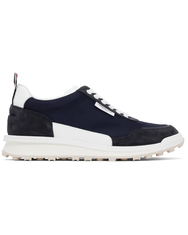 Thom Browne Blue Eco Nylon Alumni Sneakers 450