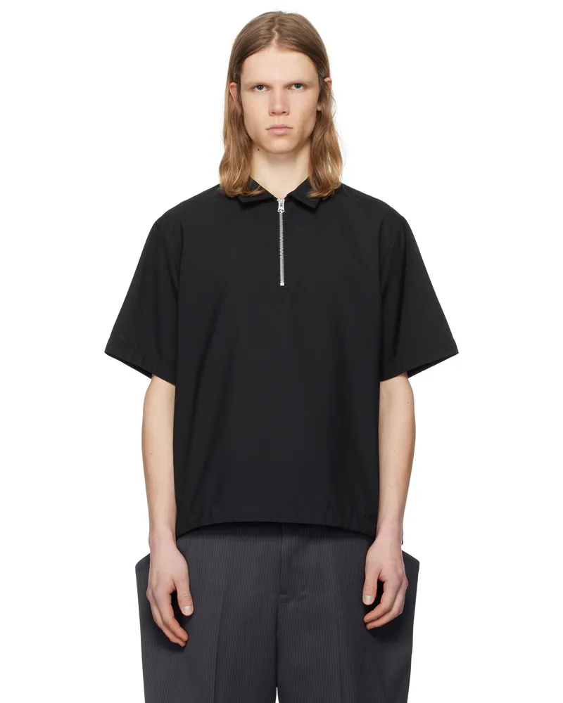 Sacai Black Suiting Polo 001