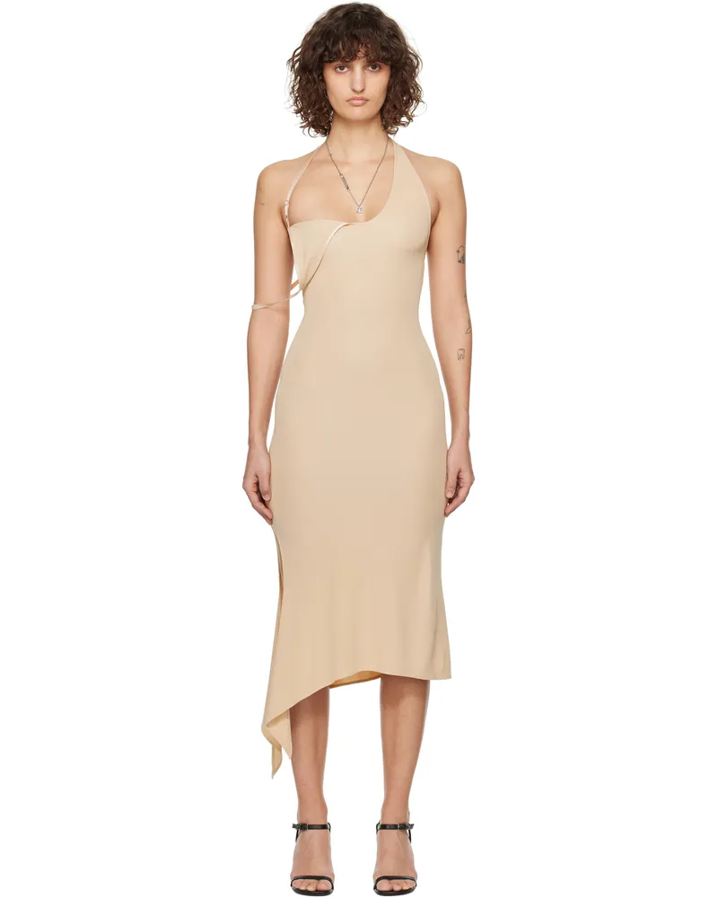 Courrèges Beige Undressed Jersey Maxi Dress 1007