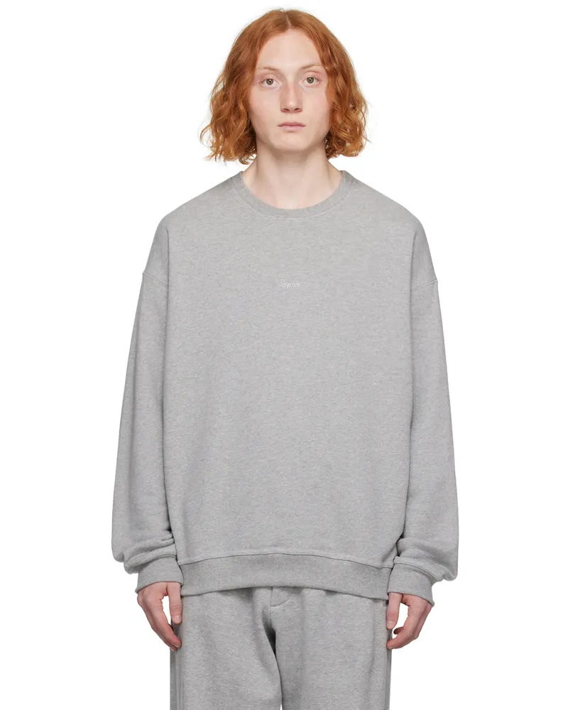 LOWNN Gray Crewneck Sweatshirt Grey