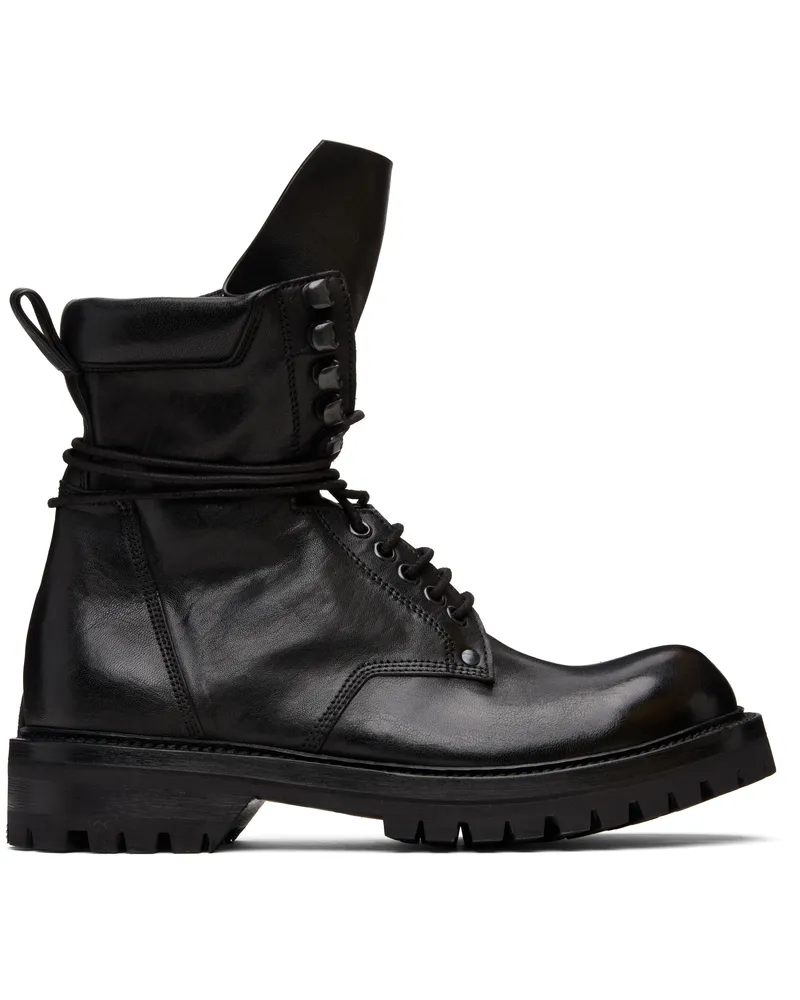 Rick Owens Black Concordians Army Low Boots 09
