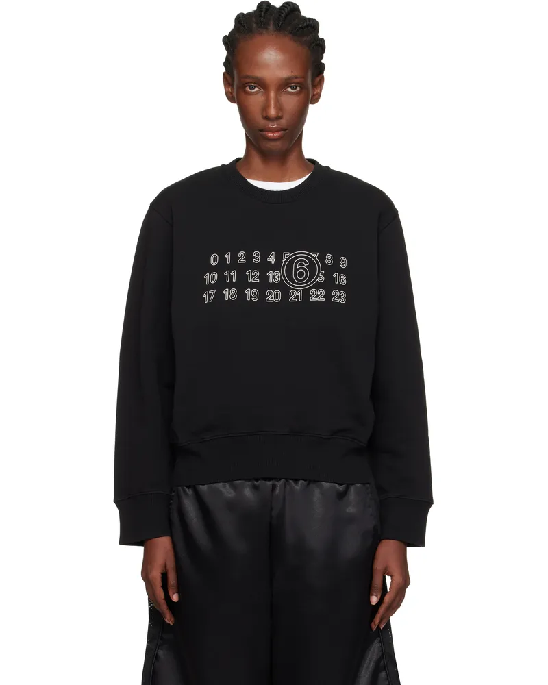 Maison Margiela Black Unbrushed Sweat Jersey Sweatshirt 900