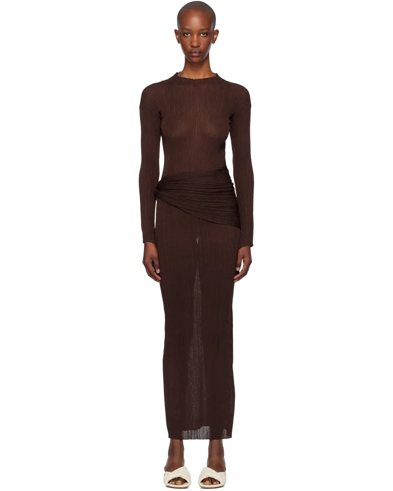 Aya Muse Brown Steren Maxi Dress Chocolate