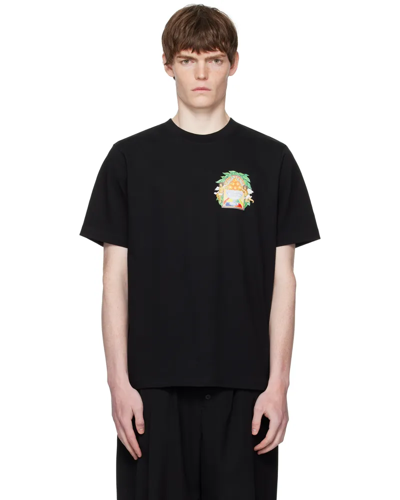 Casablanca Paris Black Triomphe D'Orange Short-Sleeve T-Shirt Black