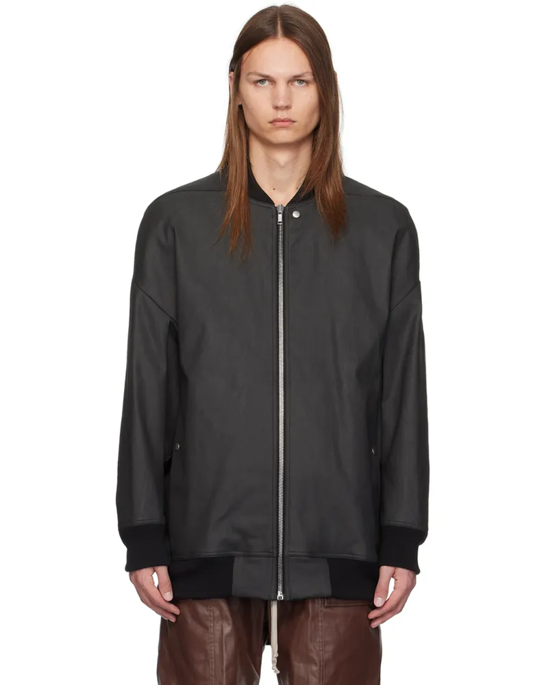 Rick Owens Black Porterville Jumbo Peter Flight Jacket 09