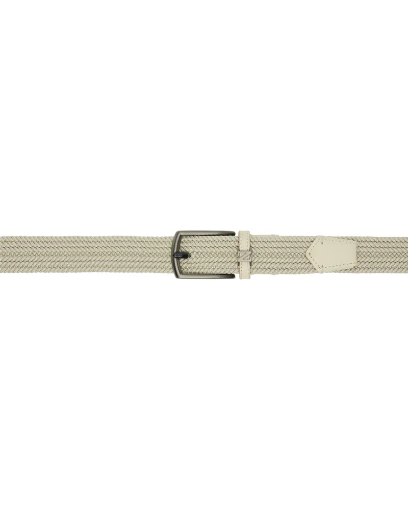 Ermenegildo Zegna Beige Braided Belt Uta