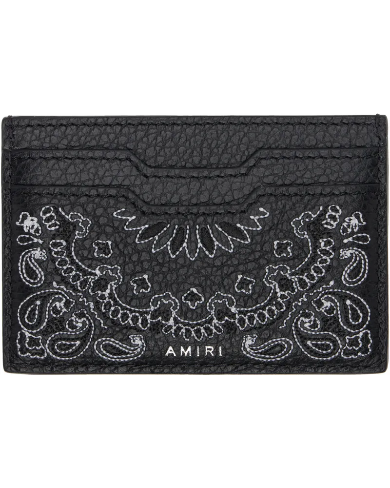 Amiri Black Bandana Card Holder Black