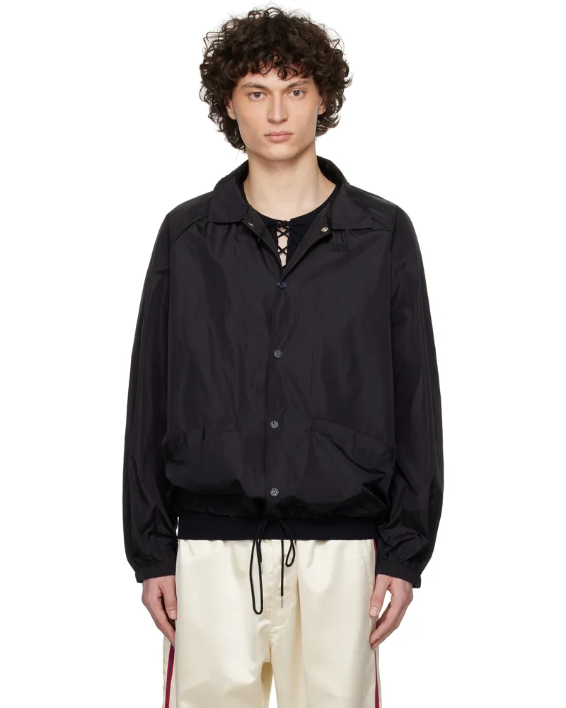 BODE Black Nylon Track Jacket Black