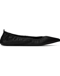 St. Agni Black Pointed Toe Ballerina Flats Black