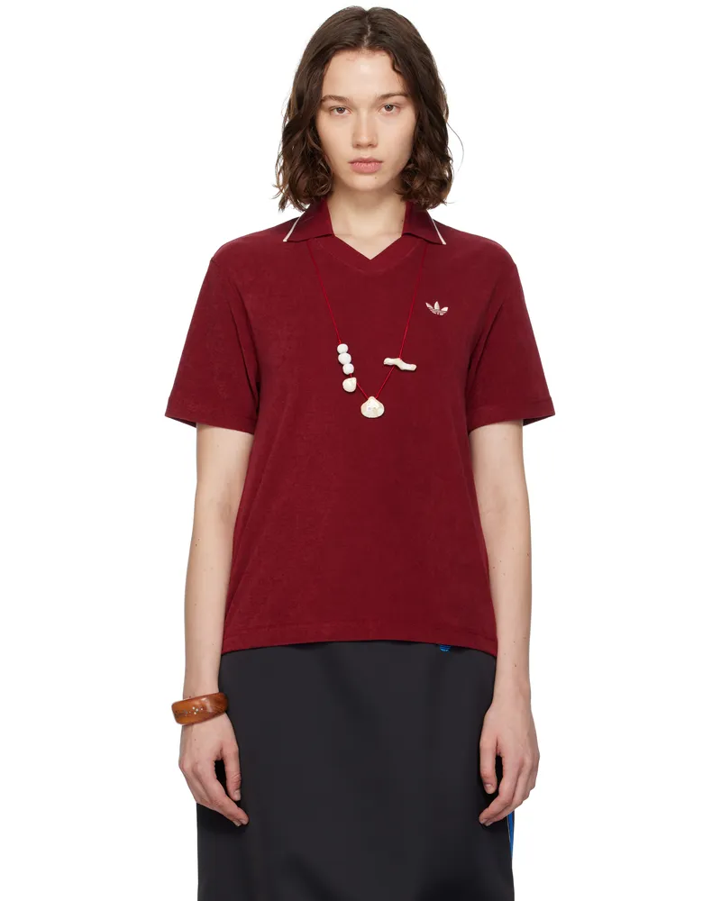Wales Bonner Burgundy adidas Originals Edition Terry Polo Collegiate