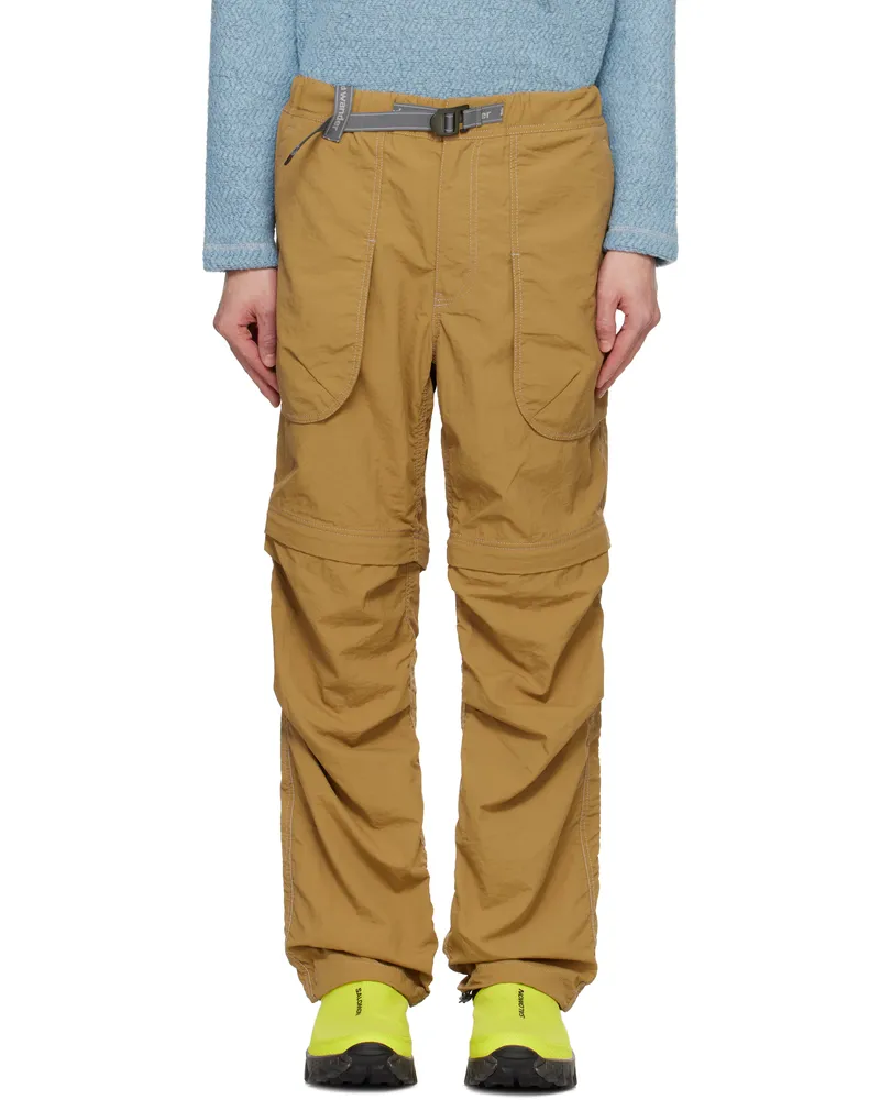 and wander Beige NY Taffeta 2Way Cargo Pants Beige040