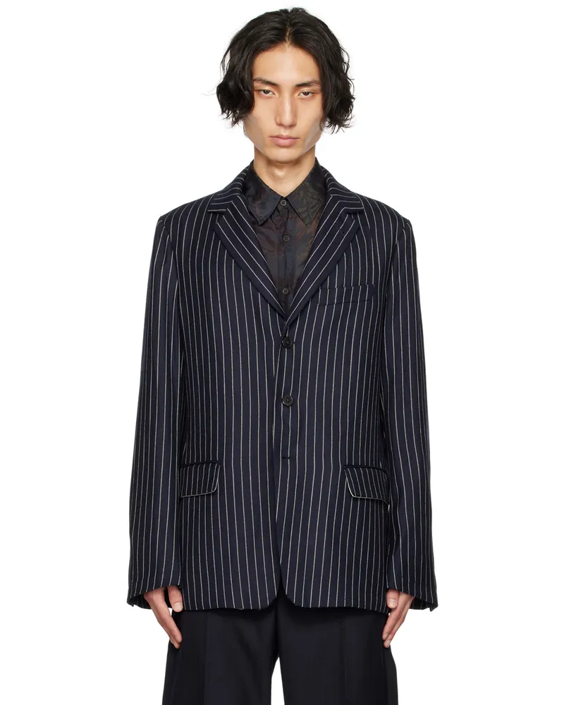 Dries van Noten Navy Striped Blazer 509