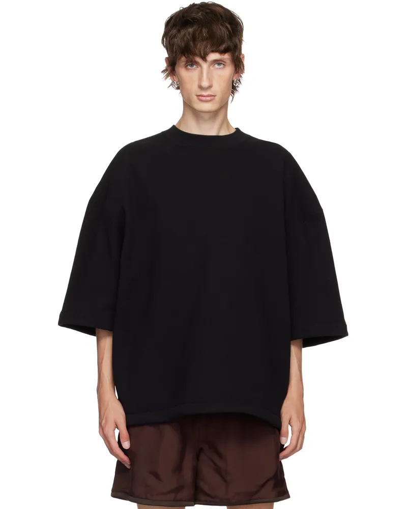 Jil Sander Black Crewneck T-Shirt 001