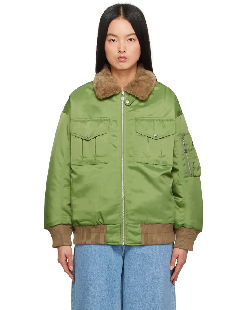 Nike Green Zip Bomber Jacket Sky