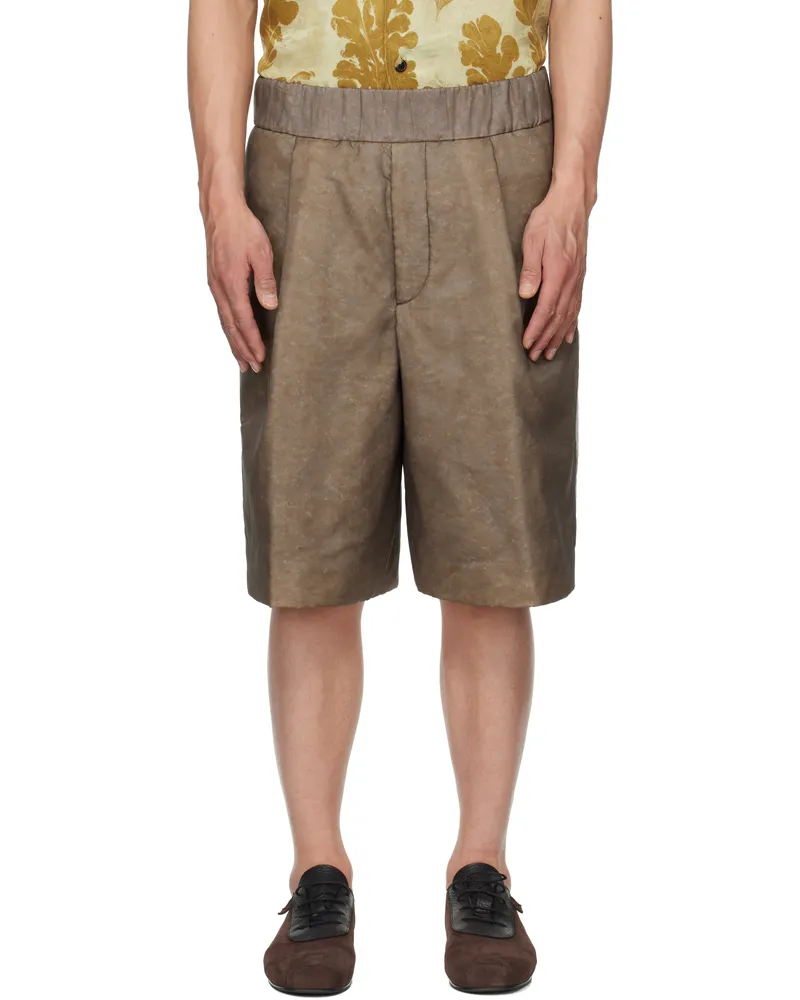 Dries van Noten Brown Layered Shorts Brown