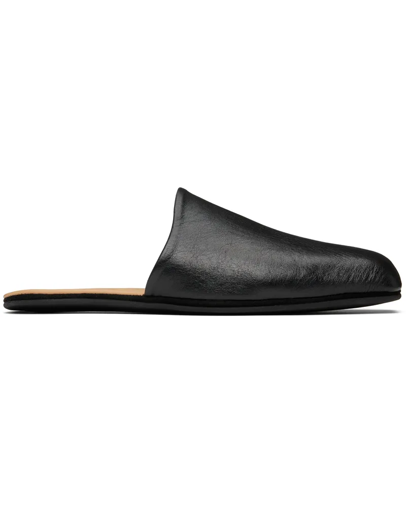 Our Legacy Black Cigarr Slippers Sombre