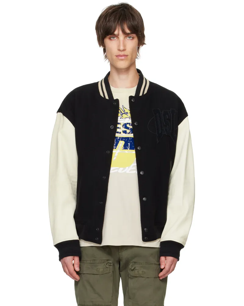 Diesel Black L-Nyman Bomber Jacket 9xx