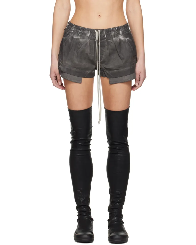 DRKSHDW by Rick Owens Gray Hollywood Fog Boxers Denim Shorts 78